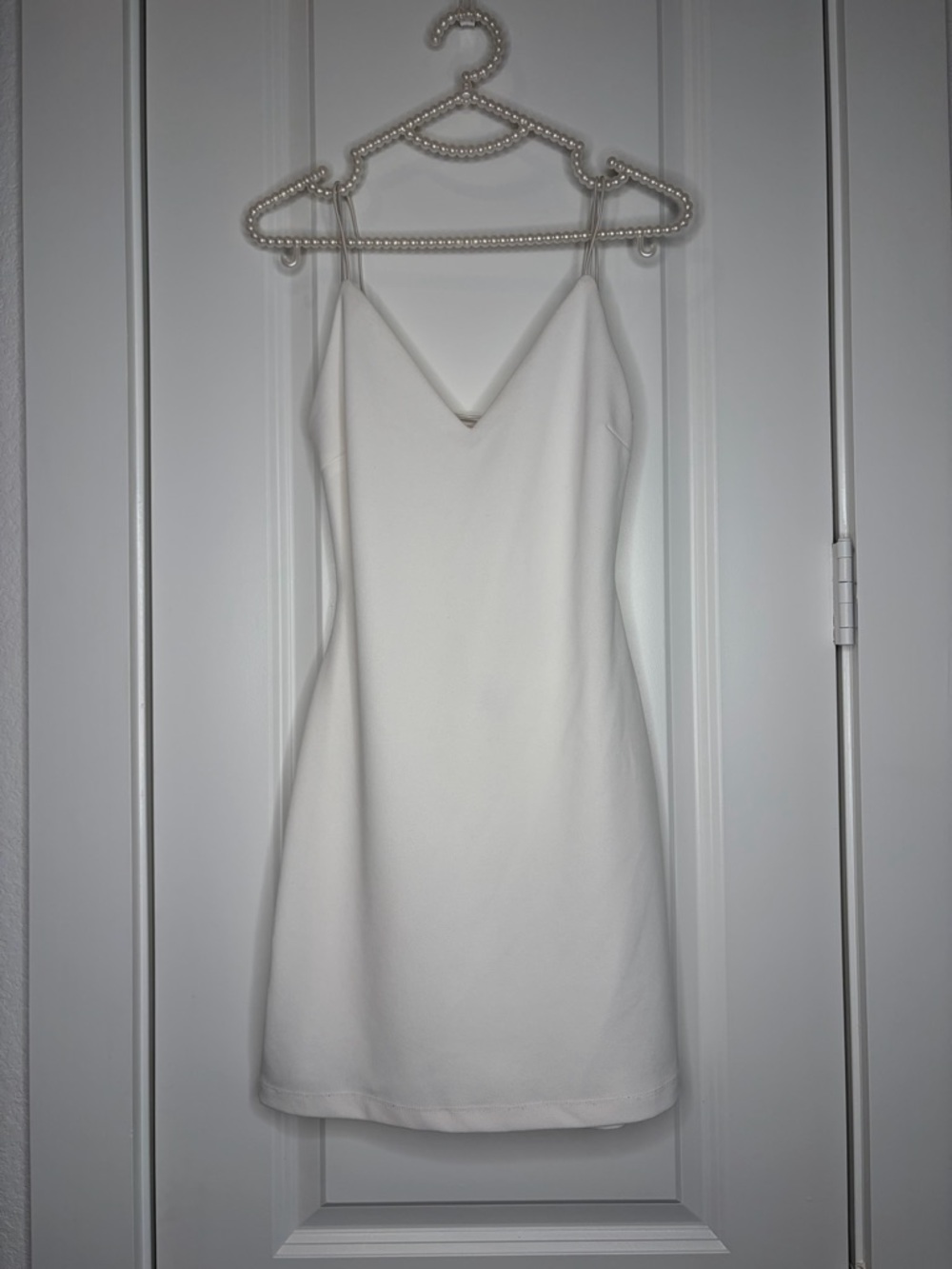 White Mini Dress Strappy Back Bodycon Slip Dress Open Back Night Out